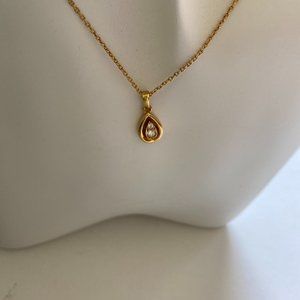 DIOR 18K SOLID YELLOW GOLD/DIAMOND NECKLACE